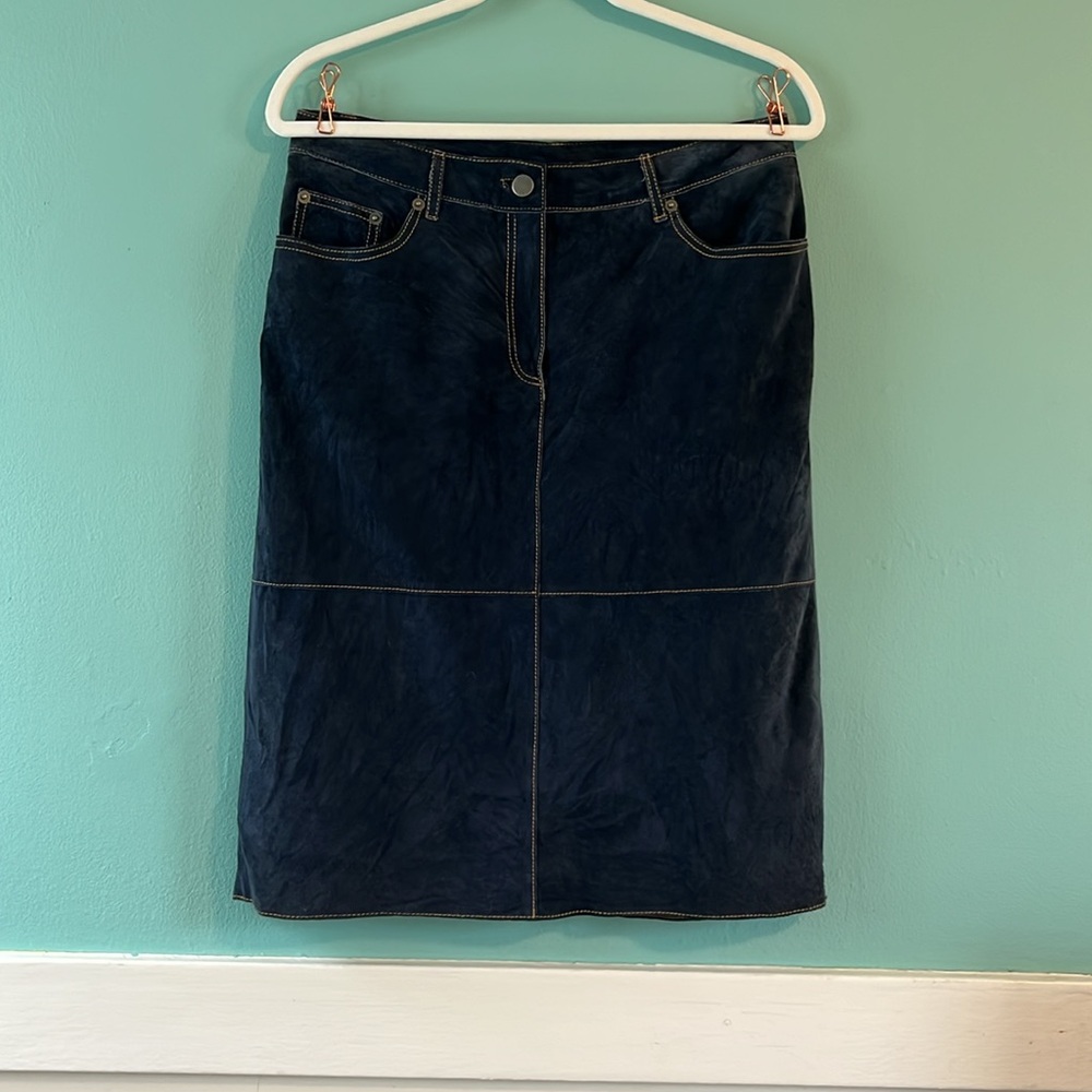 Issac Mizrahi leather/suede skirt size 8